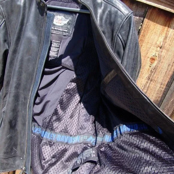 MEN'S AUTHENTIC HARLEY DAVIDSON 115th ANNIVERSARY EAGLE LEATHER JACKET X LRG EUC - Picture 4 of 9